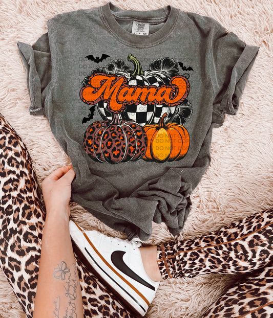 Mama with pumpkins