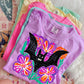 Bat with flowers