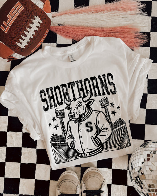 Shorthorns letterman jacket mascot