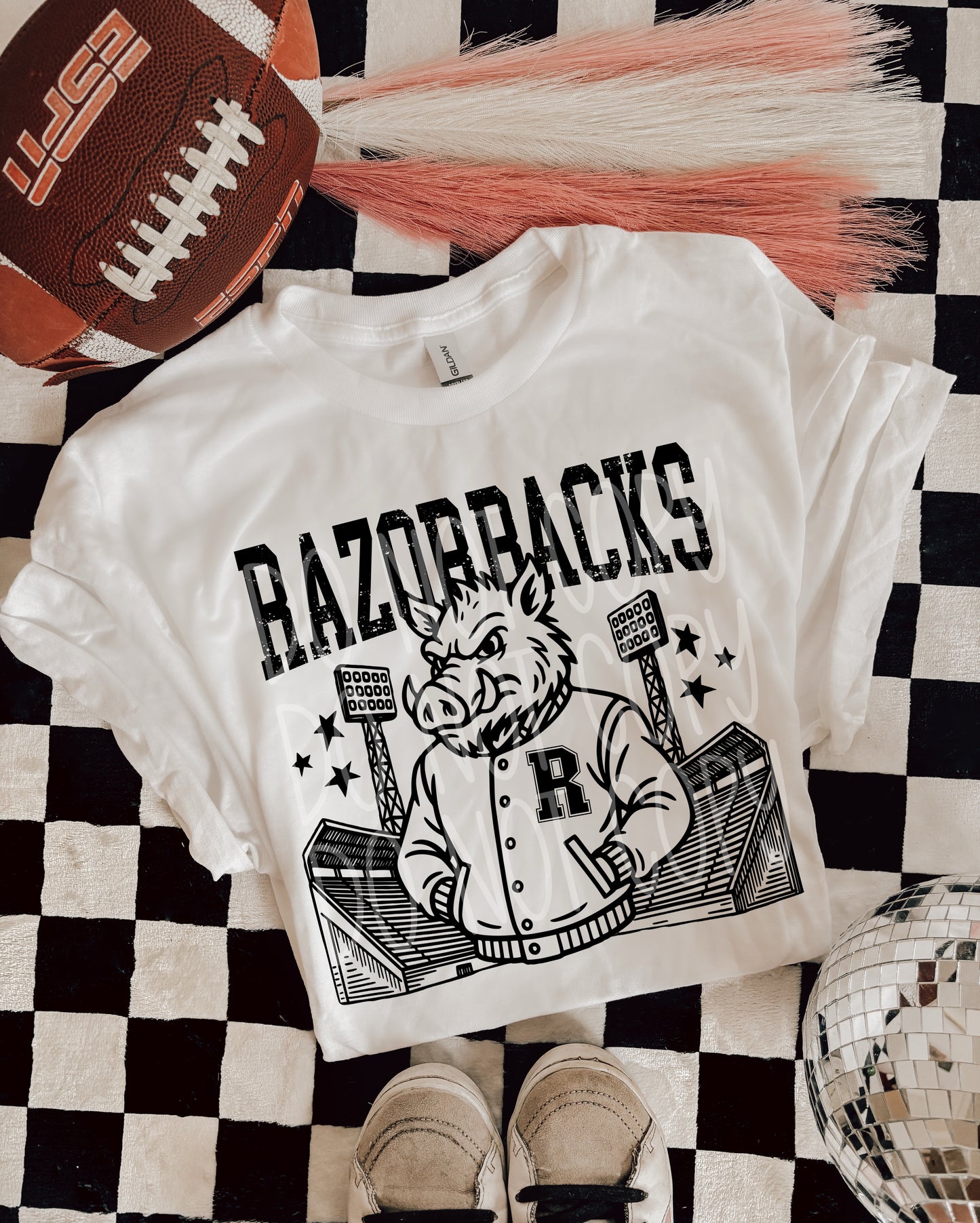 Razorbacks letterman jacket mascot