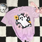 Ghost with pink flowers