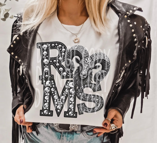 Faux Rhinestone Rams
