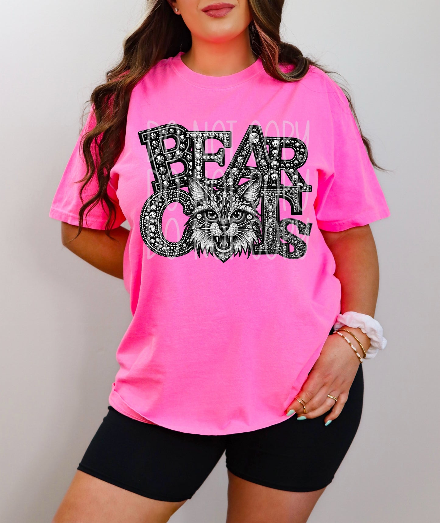 Faux Rhinestone Bear cats