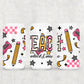 Teach protect & inspire 16oz Libbey wrap
