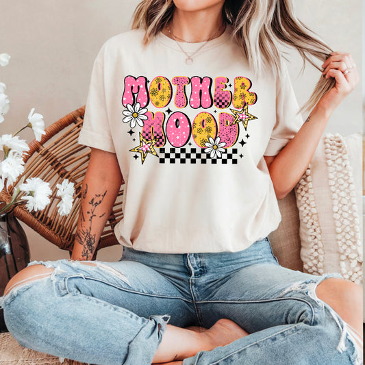 Motherhood floral checkered stars