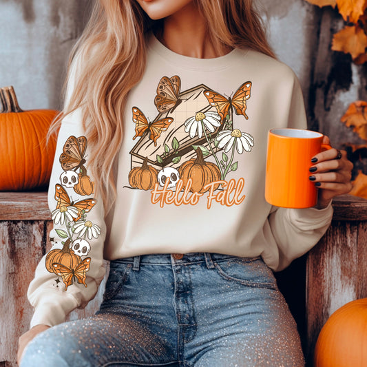 Hello fall with coffin (add sleeve 5in if you want it)
