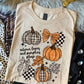 Autumn leaves and pumpkins please with bow