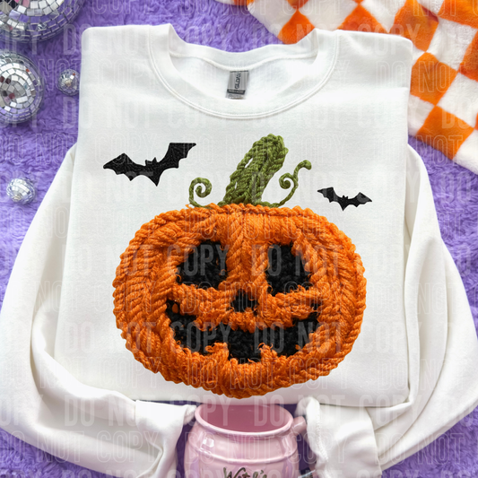 Pumkin bats faux yarn
