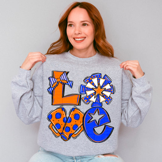 Love cheer orange and blue
