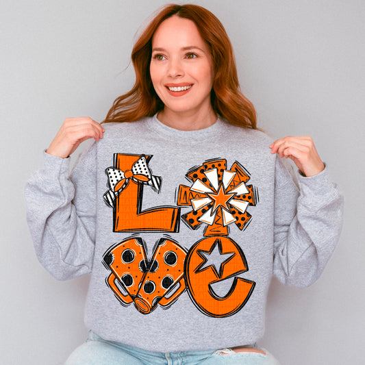 Love cheer black and orange