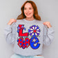 Love cheer mom blue and red