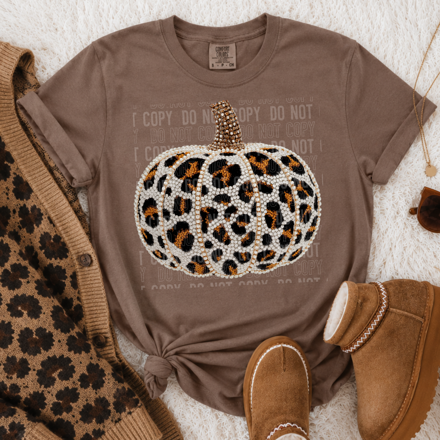Leopard pumpkin faux effect