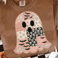 Ghost pumpkin faux quilt pattern