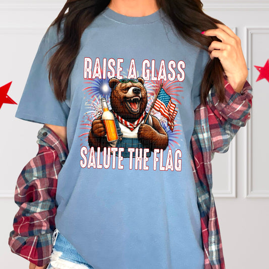 Raise a glass salute the flag