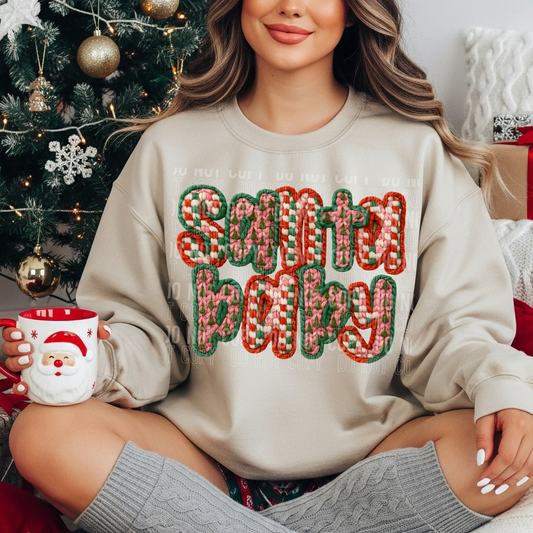 Santa baby faux yarn