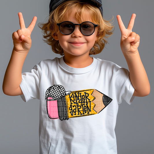 Kindergarten boy school pencil