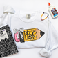 PreK girl school pencil