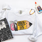 Librarian girl school pencil