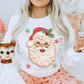 Red & green flake Santa completed sweatshirt