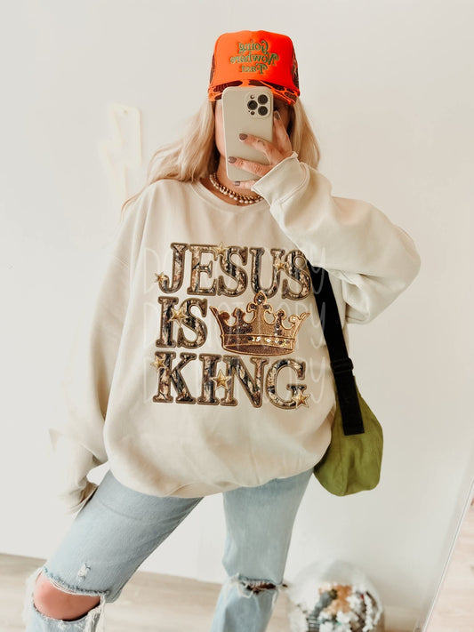 Jesus is king camo Completed sweatshirt