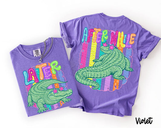 Later after while stripes (completed tee)