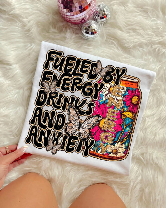 Fueled but energy drinks and anxiety