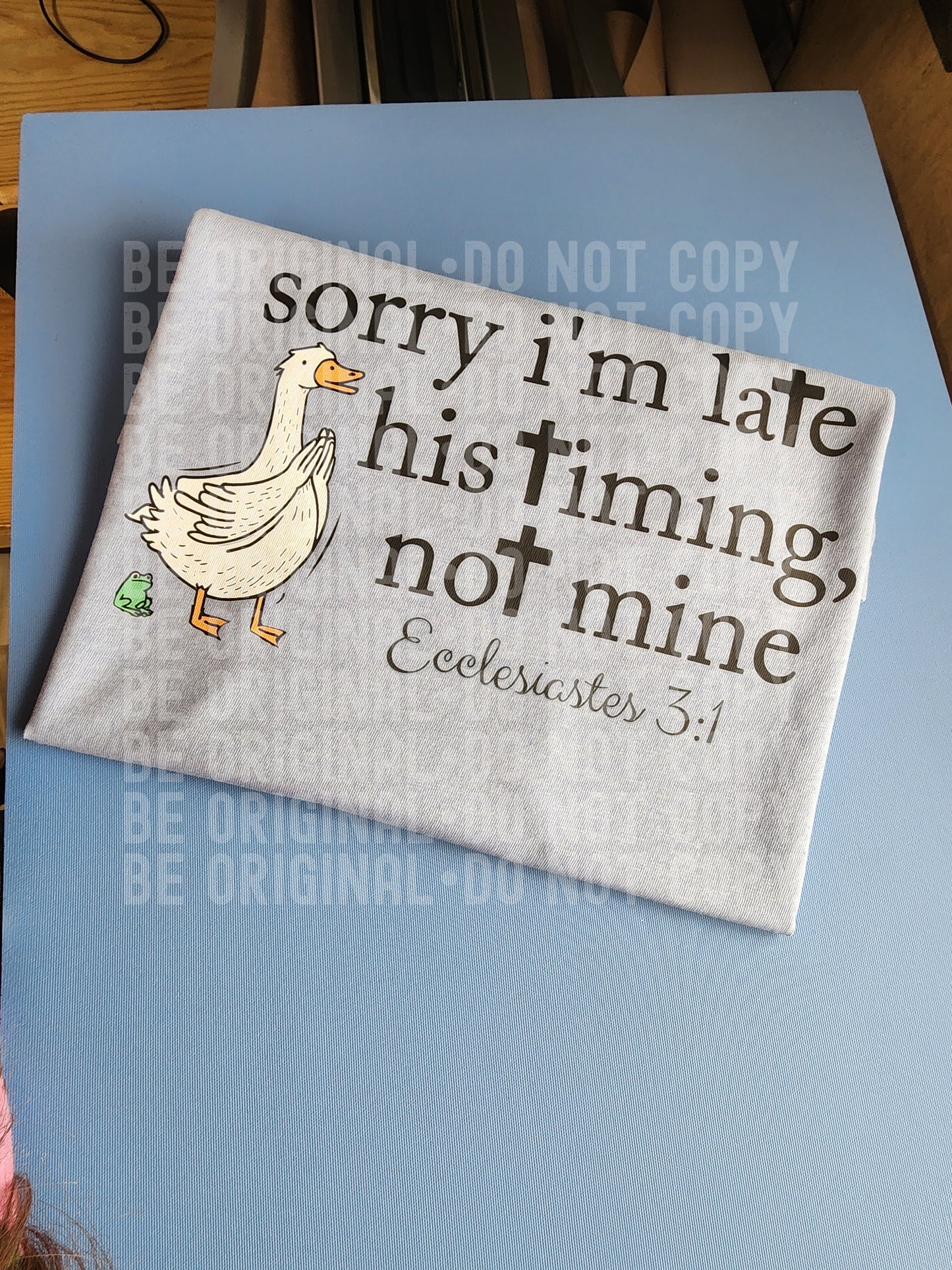 Sorry I'm late his timing, not mine