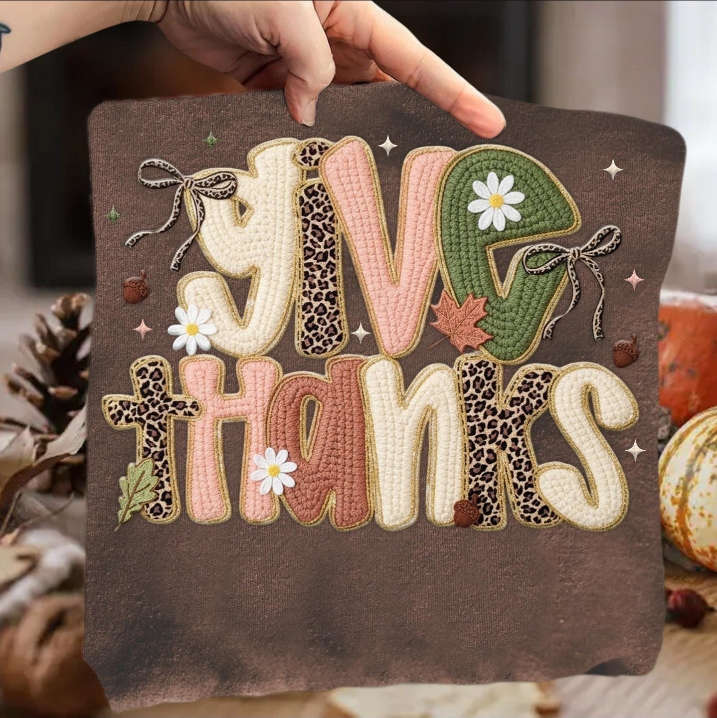 Give thanks (faux yarn)