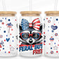 Feral but free 16oz libbey wrap