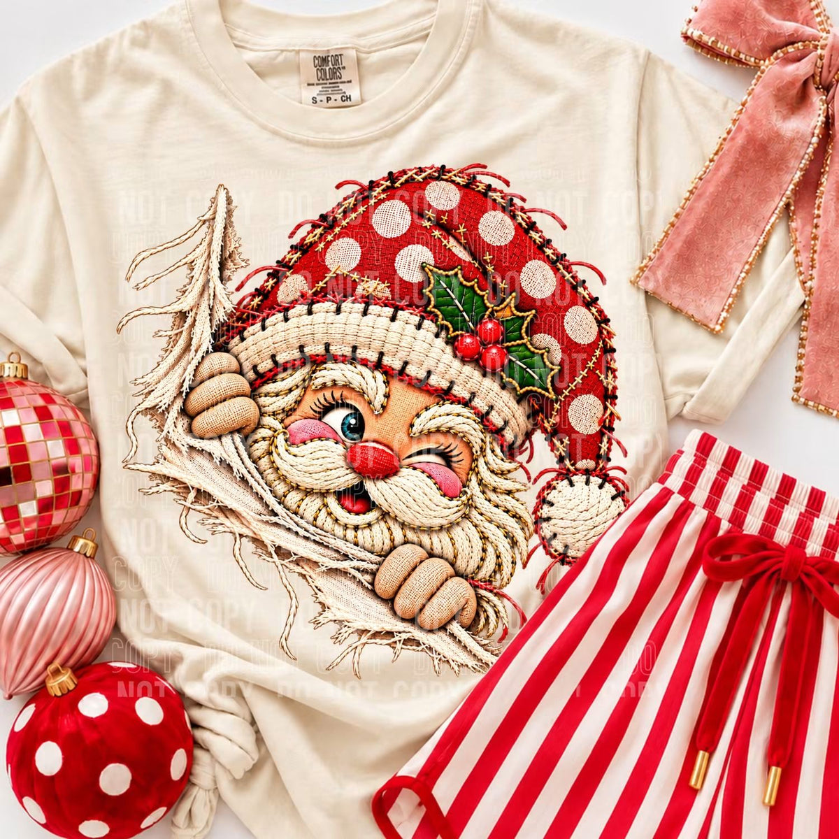 Peeking Santa (faux effect)