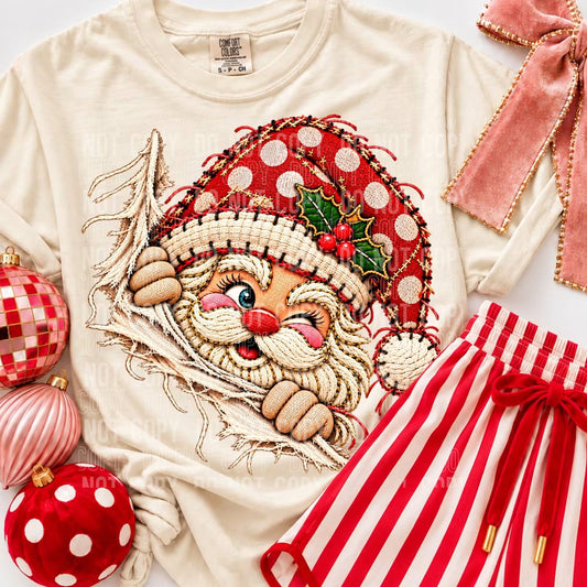 Peeking Santa (faux effect)