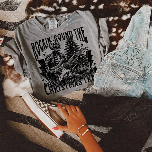Rockin' round the Christmas tree completed tee