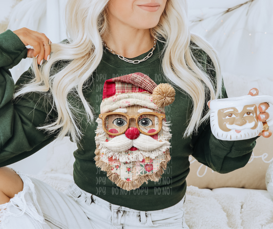 Vintage Santa completed sweatshirt