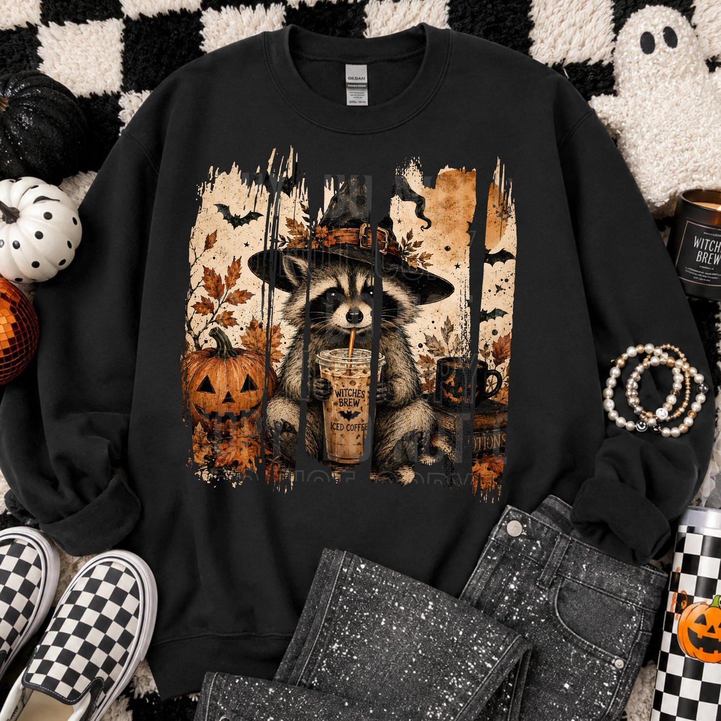 Racoon Halloween coffee