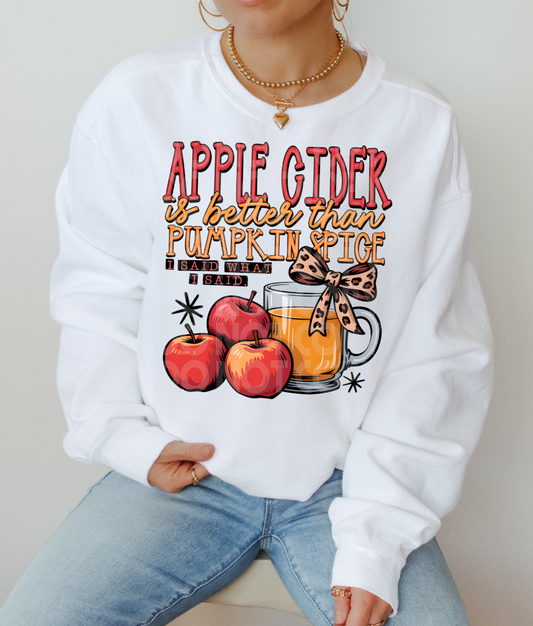 Apple cider is better than pumpkin spice