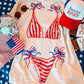 Swimsuit comes with both pieces as 11in each stars & stripes