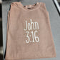 John 3:16 front & back completed tee