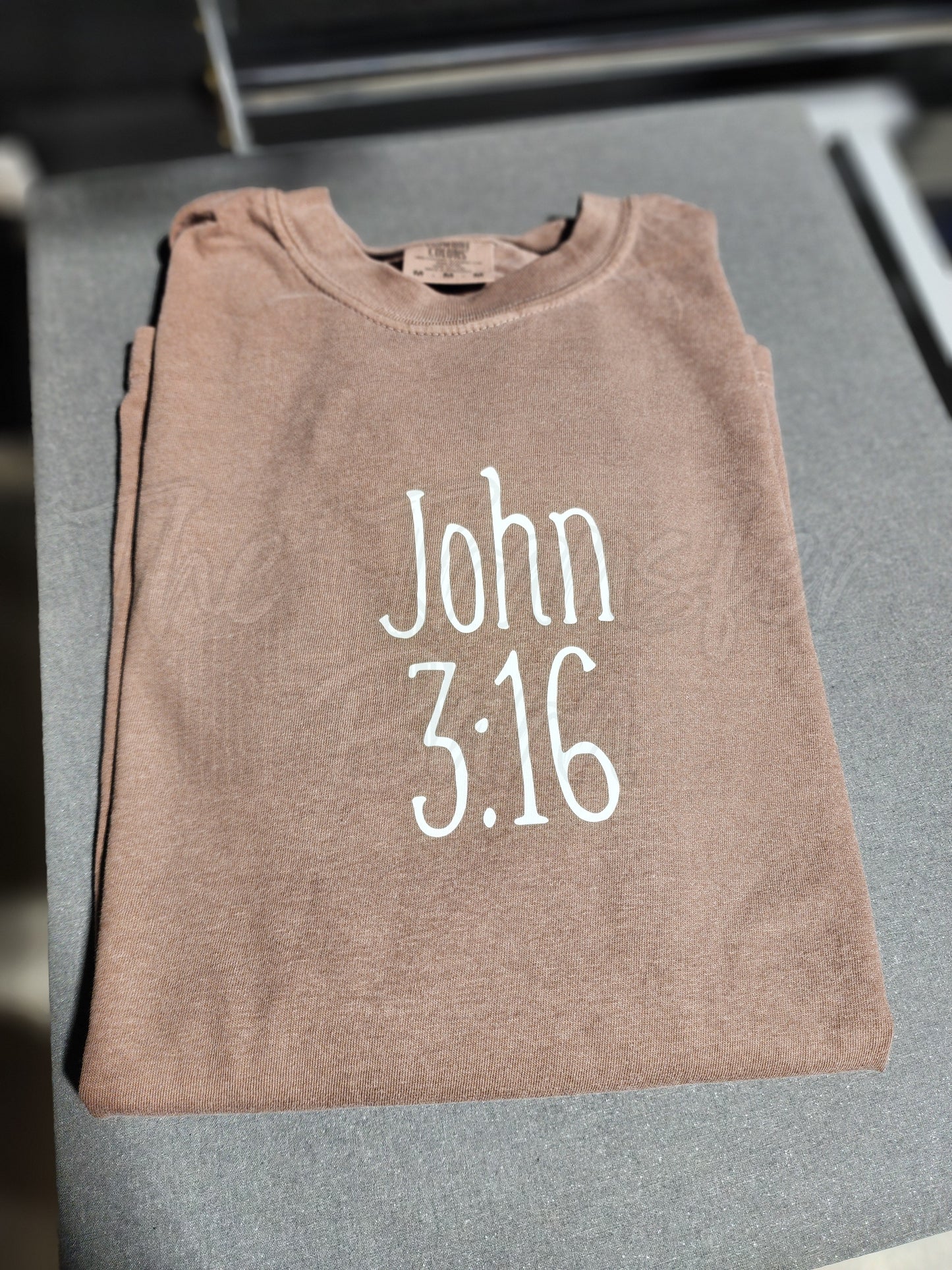 John 3:16 front & back completed tee