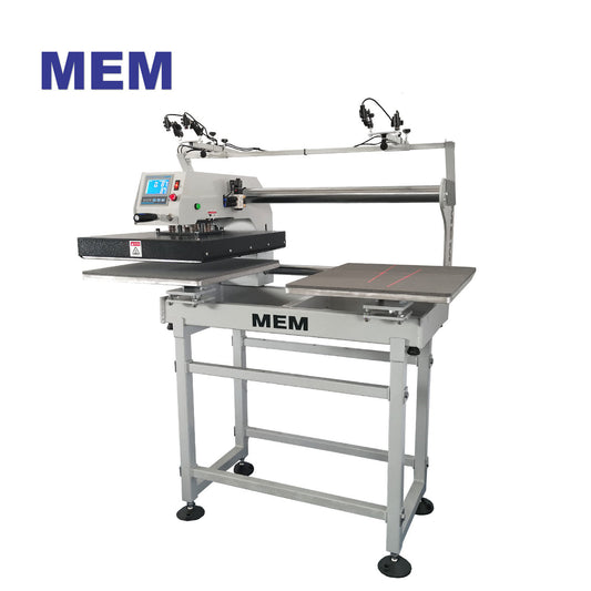 16" x 20" Semi-Automatic Pneumatic Double Station Heat Press with Laser Positioning System, and stand.
