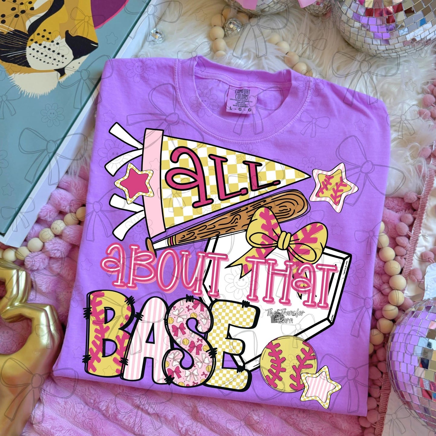 All about that base softball completed tee