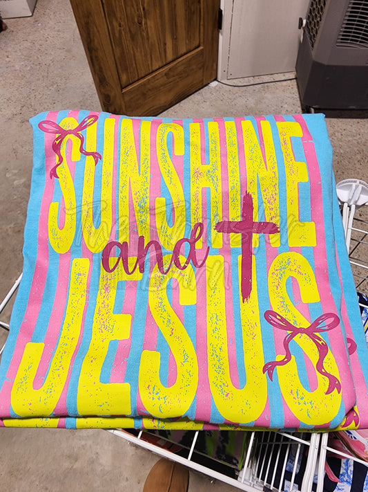 Sunshine & Jesus (completed tee)