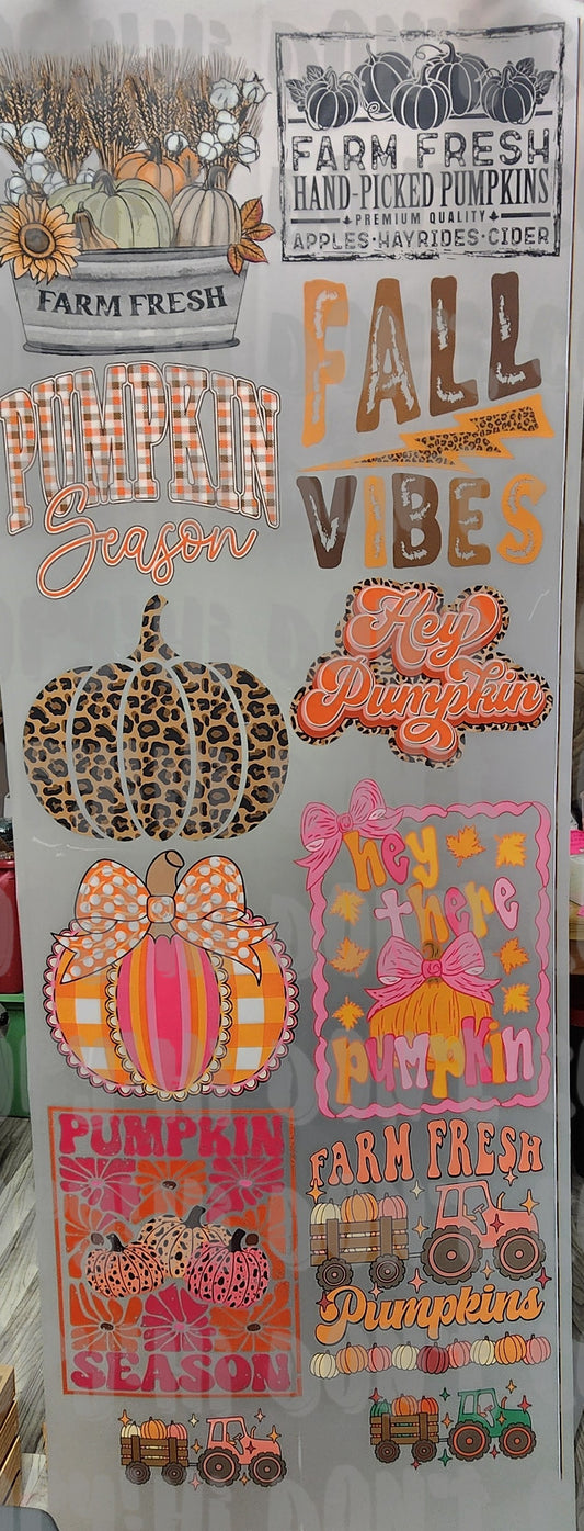 Fall theme gang sheet