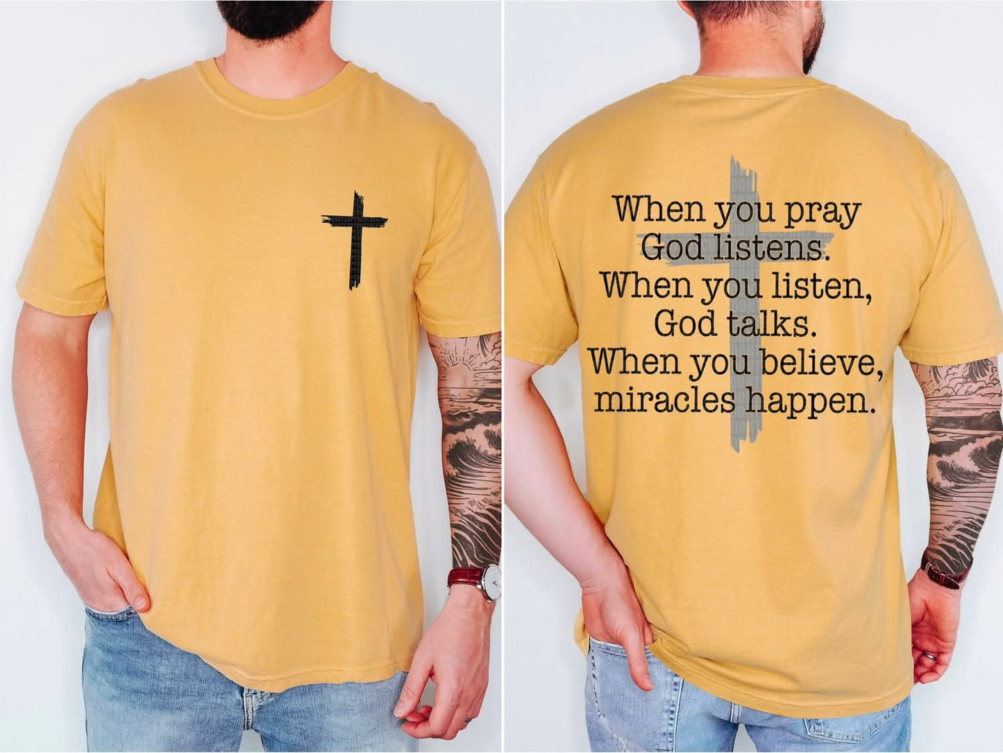 When you pray God listens. When you listen, God talks. When you believe, miracles happen.