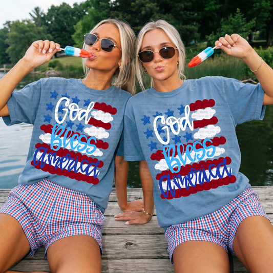God bless America flag