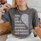 Love joy peace kindness goodness faithfulness self-control