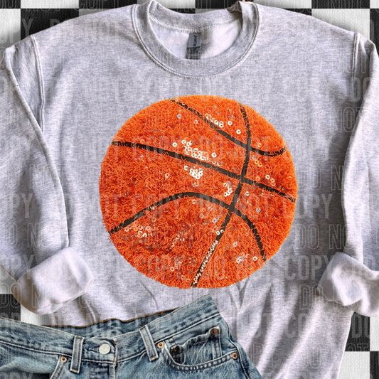 Basketball faux sequins